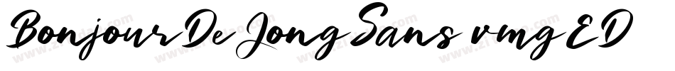 BonjourDeJongSans-vmgED字体转换