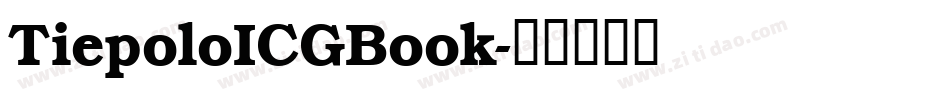 TiepoloICGBook字体转换