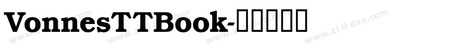 VonnesTTBook字体转换
