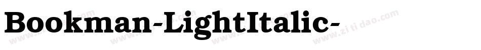 Bookman-LightItalic字体转换