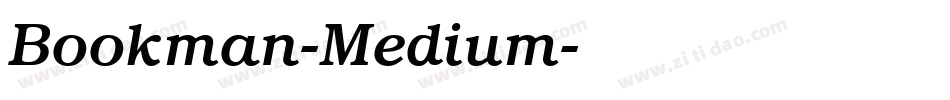 Bookman-Medium字体转换