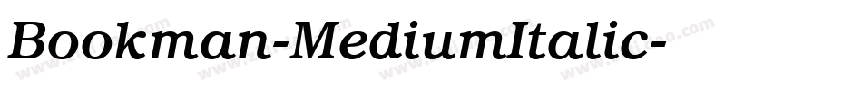 Bookman-MediumItalic字体转换