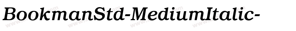 BookmanStd-MediumItalic字体转换