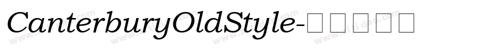 CanterburyOldStyle字体转换