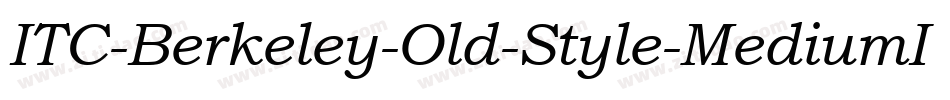 ITC-Berkeley-Old-Style-MediumIt字体转换