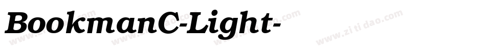 BookmanC-Light字体转换