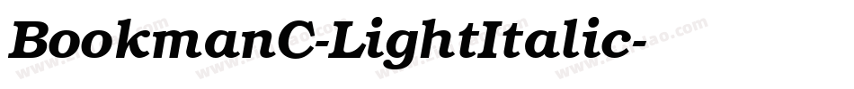 BookmanC-LightItalic字体转换