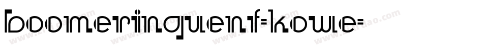 BoomerIngueNf-KOWe字体转换