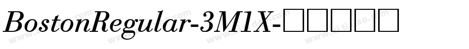 BostonRegular-3M1X字体转换