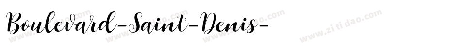 Boulevard-Saint-Denis字体转换