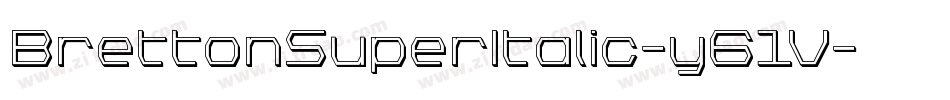 BrettonSuperItalic-y61V字体转换