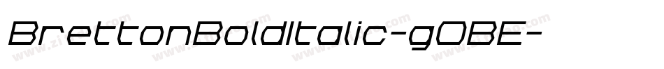 BrettonBoldItalic-gOBE字体转换