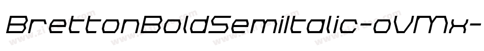 BrettonBoldSemiItalic-oVMx字体转换