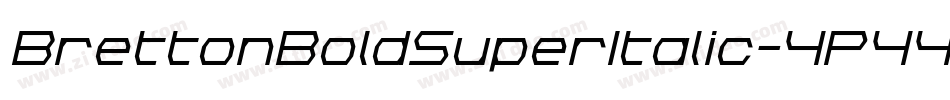 BrettonBoldSuperItalic-4P44字体转换