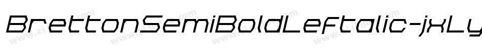 BrettonSemiBoldLeftalic-jxLy字体转换