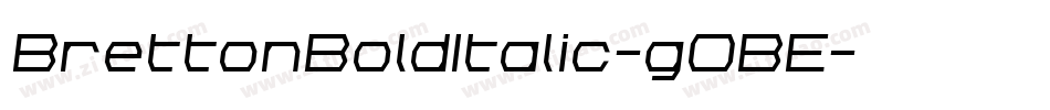 BrettonBoldItalic-gOBE字体转换