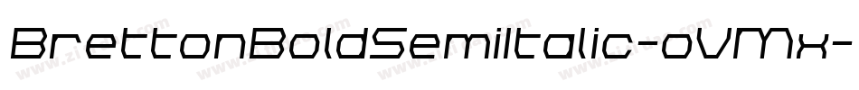 BrettonBoldSemiItalic-oVMx字体转换
