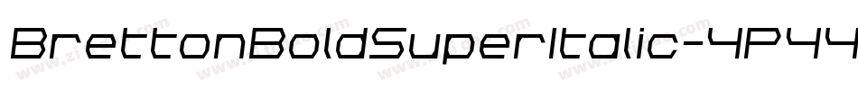 BrettonBoldSuperItalic-4P44字体转换