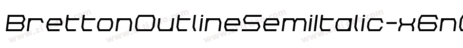 BrettonOutlineSemiItalic-x6nO字体转换