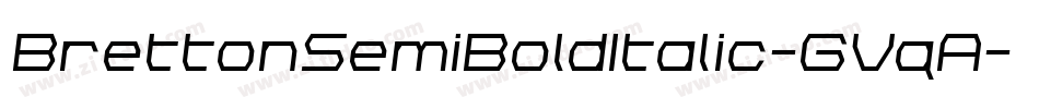 BrettonSemiBoldItalic-GVqA字体转换