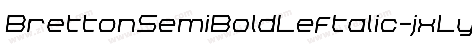 BrettonSemiBoldLeftalic-jxLy字体转换