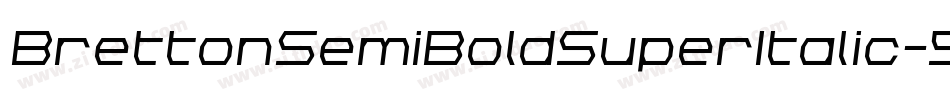 BrettonSemiBoldSuperItalic-5LOv字体转换