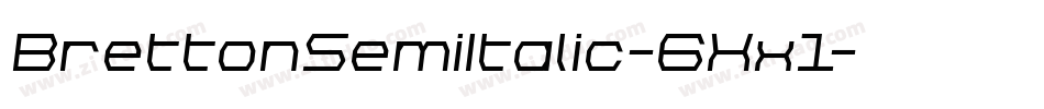 BrettonSemiItalic-6Xx1字体转换