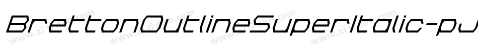 BrettonOutlineSuperItalic-pJwD字体转换