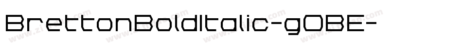 BrettonBoldItalic-gOBE字体转换