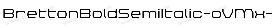 BrettonBoldSemiItalic-oVMx字体转换