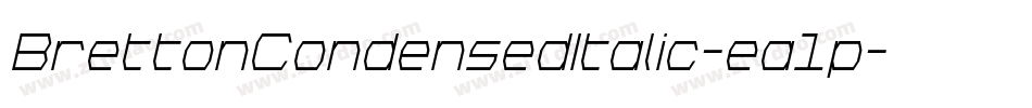 BrettonCondensedItalic-ea1p字体转换