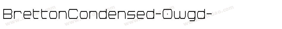 BrettonCondensed-0wgd字体转换