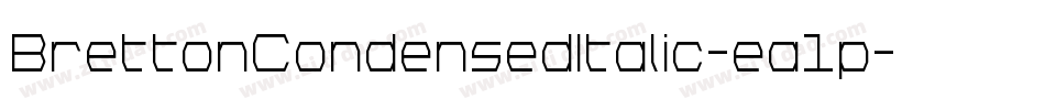 BrettonCondensedItalic-ea1p字体转换