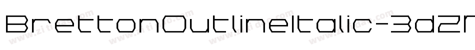 BrettonOutlineItalic-3dZM字体转换