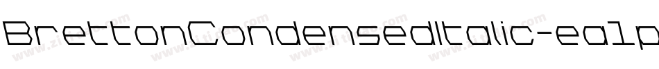 BrettonCondensedItalic-ea1p字体转换