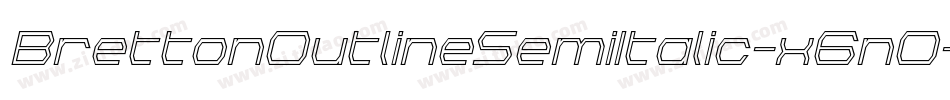 BrettonOutlineSemiItalic-x6nO字体转换
