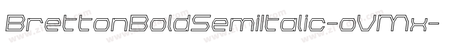 BrettonBoldSemiItalic-oVMx字体转换