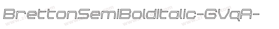 BrettonSemiBoldItalic-GVqA字体转换