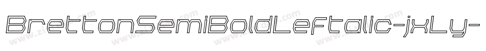 BrettonSemiBoldLeftalic-jxLy字体转换