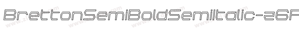 BrettonSemiBoldSemiItalic-z6RL字体转换