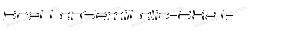 BrettonSemiItalic-6Xx1字体转换