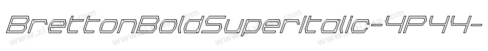 BrettonBoldSuperItalic-4P44字体转换
