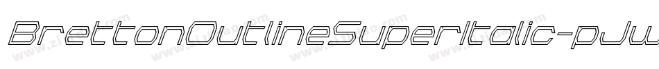 BrettonOutlineSuperItalic-pJwD字体转换