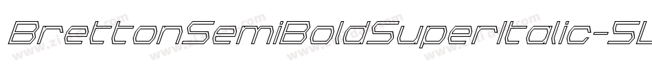 BrettonSemiBoldSuperItalic-5LOv字体转换