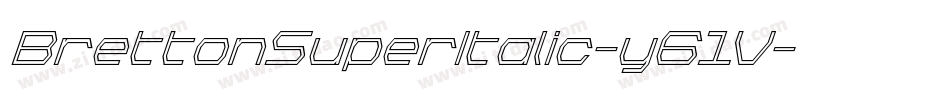 BrettonSuperItalic-y61V字体转换