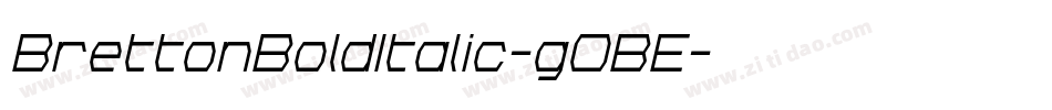 BrettonBoldItalic-gOBE字体转换