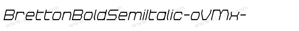 BrettonBoldSemiItalic-oVMx字体转换