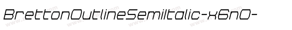 BrettonOutlineSemiItalic-x6nO字体转换
