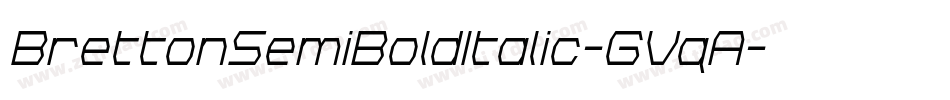BrettonSemiBoldItalic-GVqA字体转换