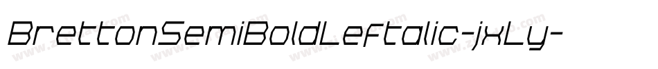 BrettonSemiBoldLeftalic-jxLy字体转换